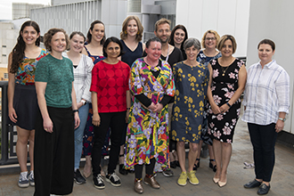 Carly Findlay OAM with members of the Institute's Gender Equity Committee