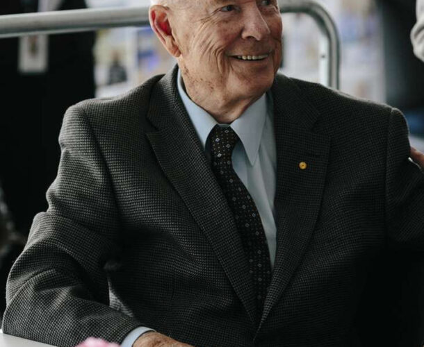 Don Metcalf at an institute celebration of his life and achievements, 2014